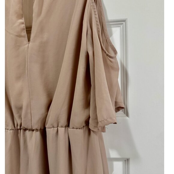 H&M Beige Cold Shoulder Dress – Size 12 - Picture 7 of 7